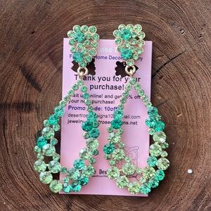 Large Green Earrings 10